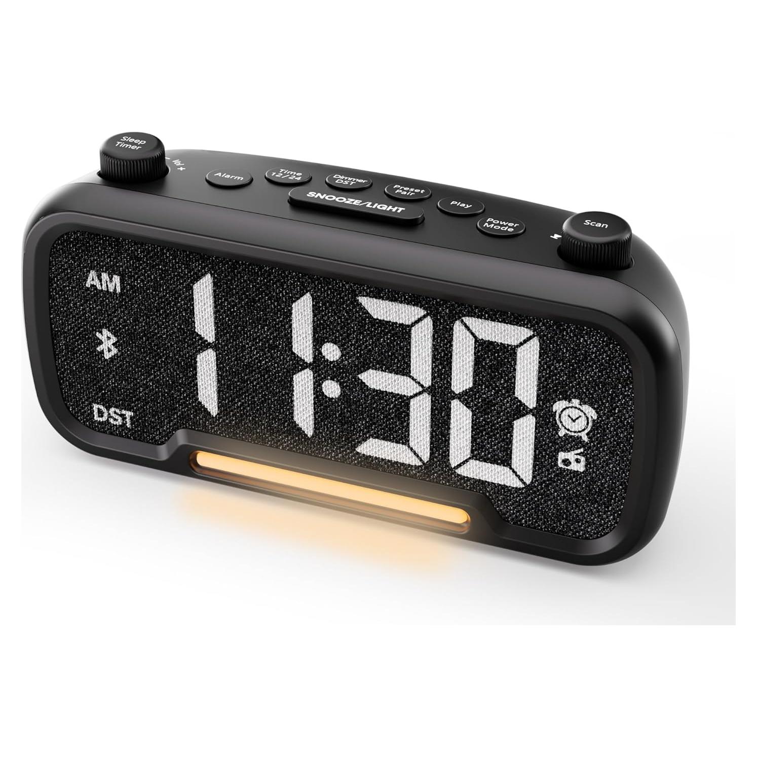 Reloj Despertador Digital Mesqool con Bluetooth y Radio FM