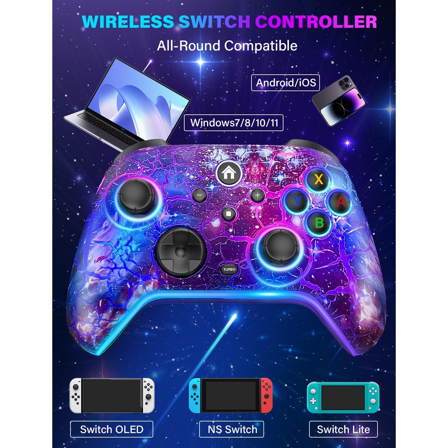 Controlador Pro Inalámbrico ZRZLMVP para Nintendo Switch - 1200mAh