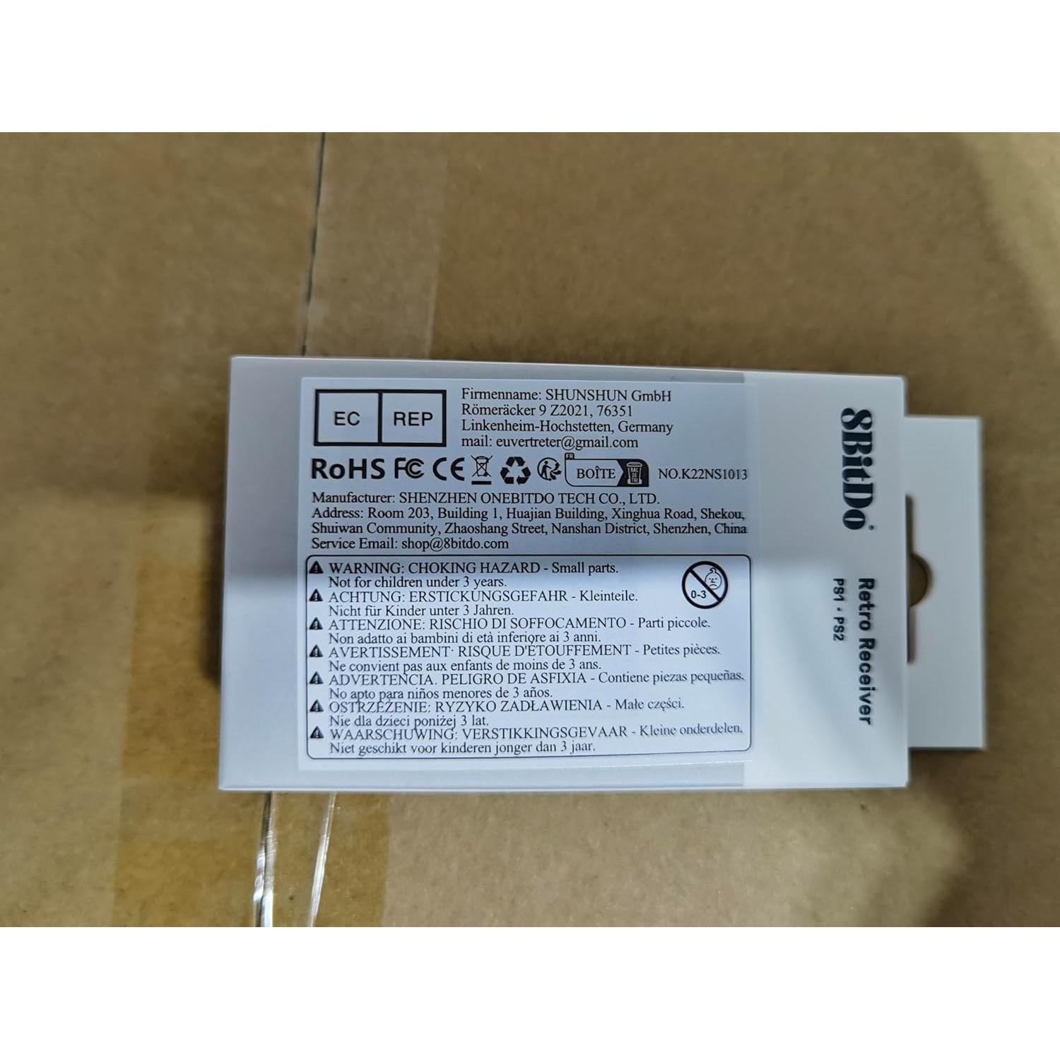 Adaptador Retro Bluetooth 8Bitdo para PS1/PS2/Windows - Compatible PS4/PS5/Xbox