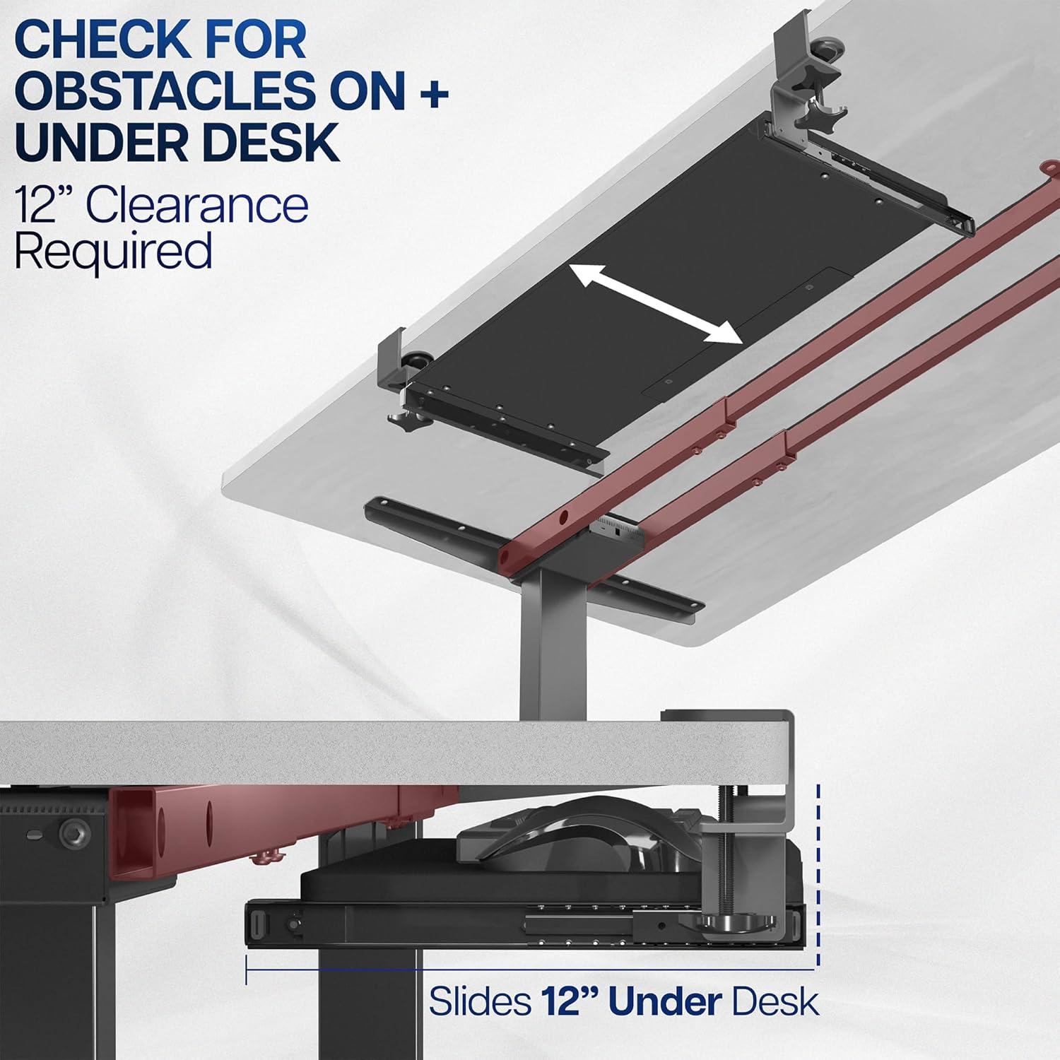 Bandeja deslizante para teclado VIVO MOUNT-KB15EB 86.36 cm negra