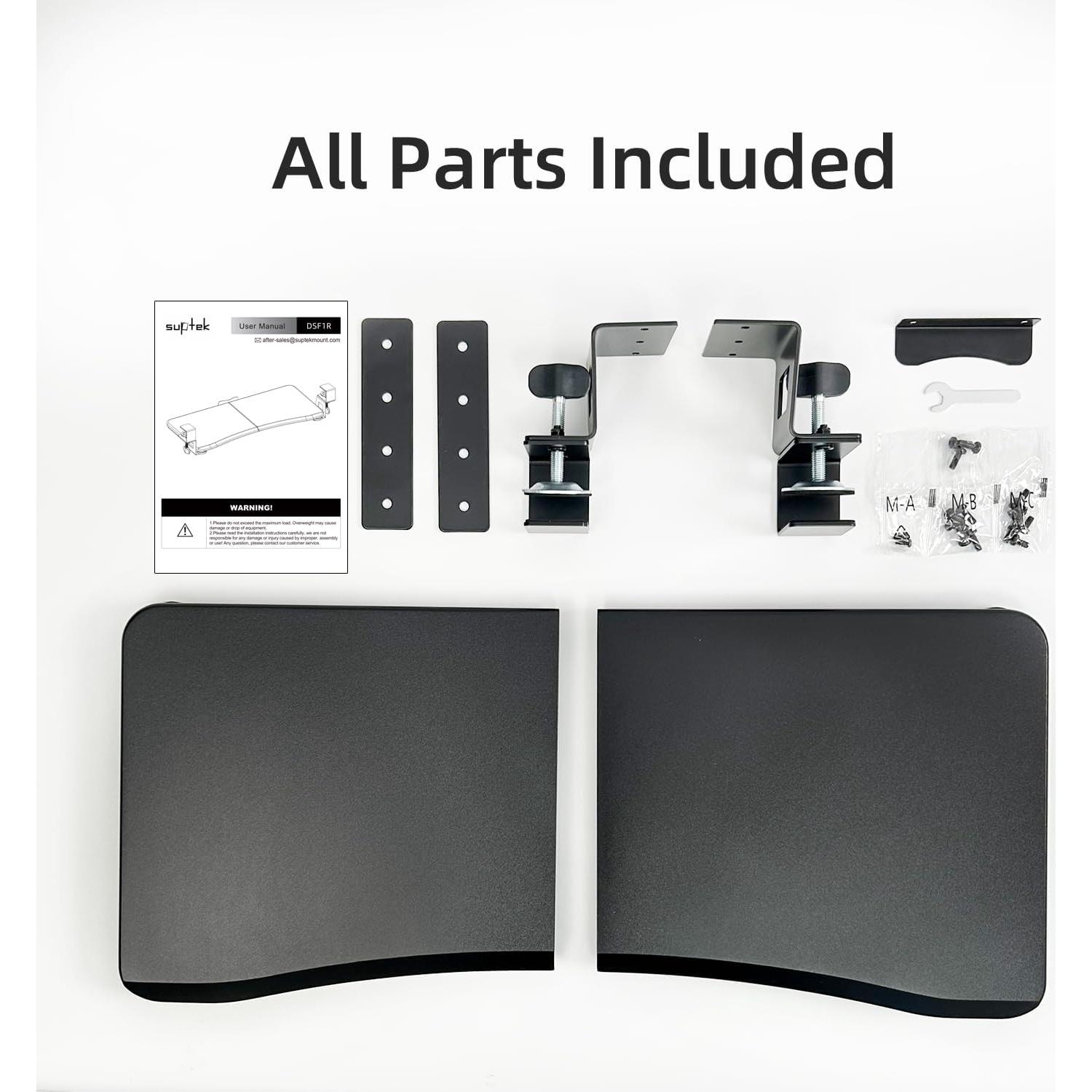 Bandeja de Teclado Bajo Escritorio Suptek 65 cm Ajustable