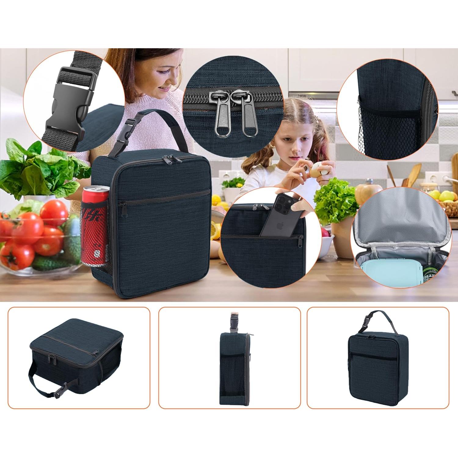 Bolsa de Almuerzo Aislada ZM-YOUTOO Azul Marino 6L