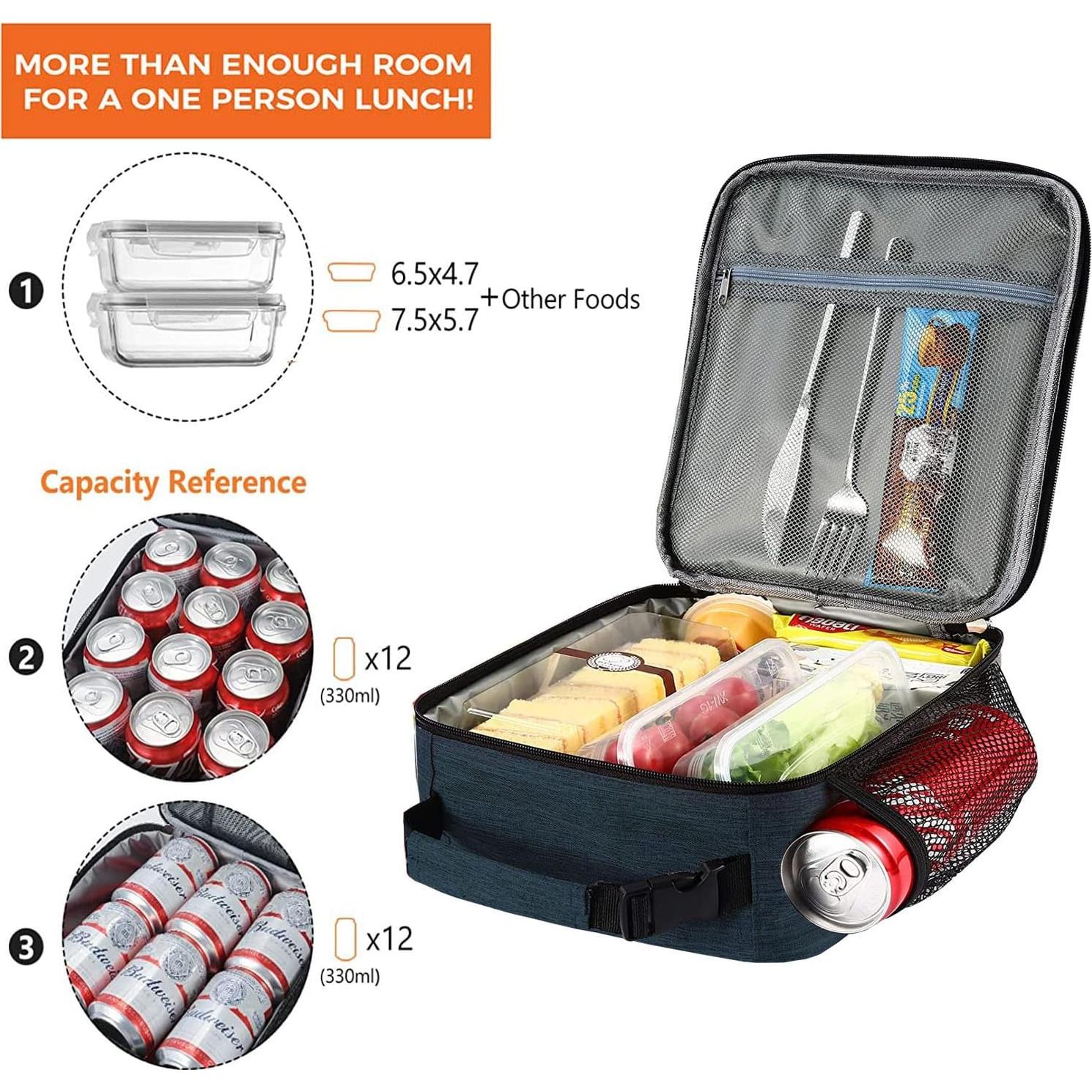 Bolsa de Almuerzo Aislada ZM-YOUTOO Azul Marino 6L