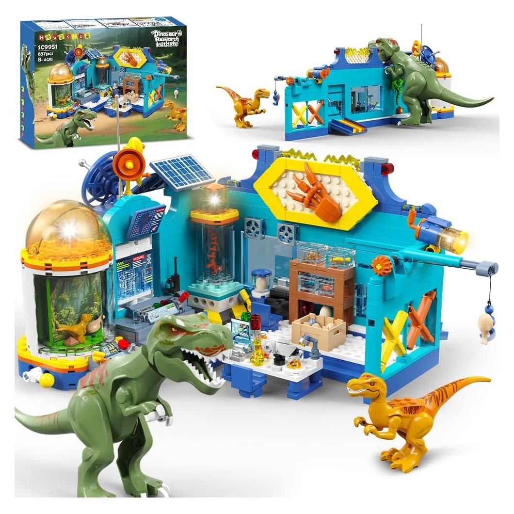 Set de Construcción Dinosaurios HOGOKIDS 837PCS con Luz LED