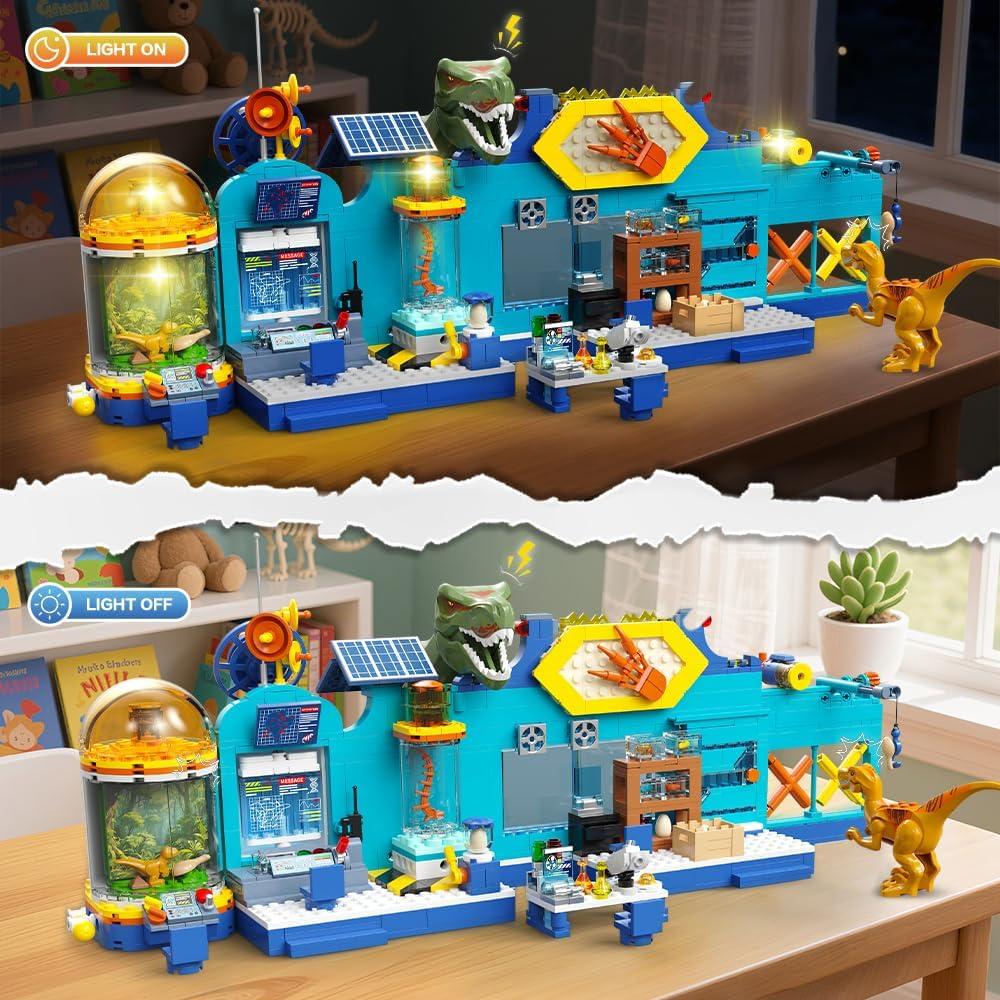 Set de Construcción Dinosaurios HOGOKIDS 837PCS con Luz LED