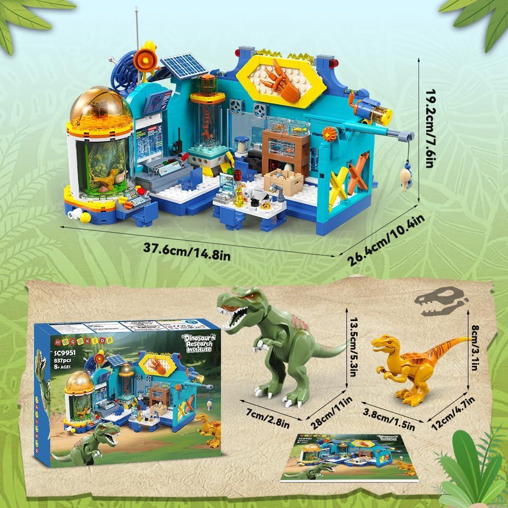 Set de Construcción Dinosaurios HOGOKIDS 837PCS con Luz LED
