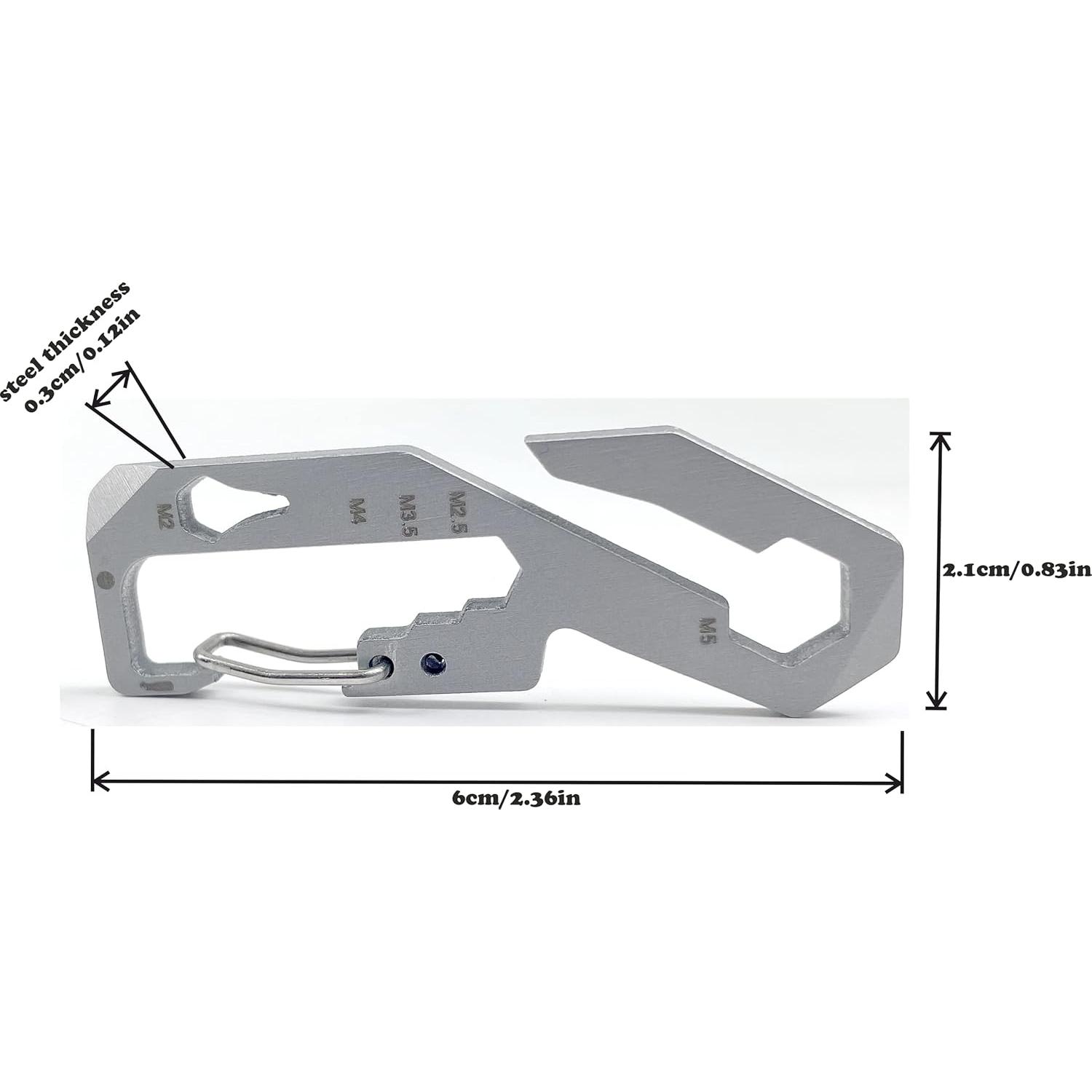 Generic 11 in 1 Multi Functional Keychain, Multi-Tool Keychain, Multi Tool, Alloy Steel Handle, Alloy Steel Body