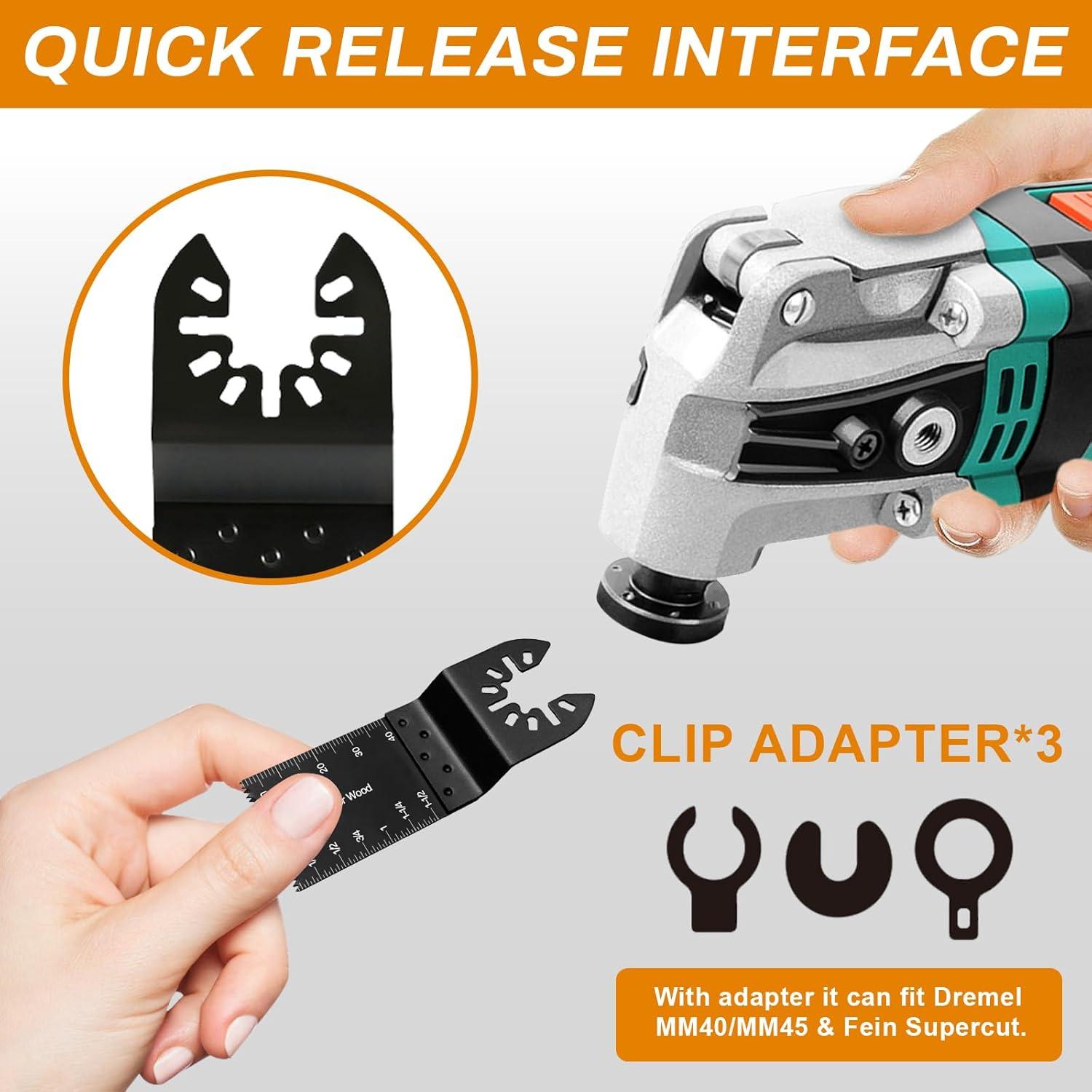 Paquete de 50 Hojas Multitool Titanio Universal - Compatibles con Dewalt, Bosch, Milwaukee