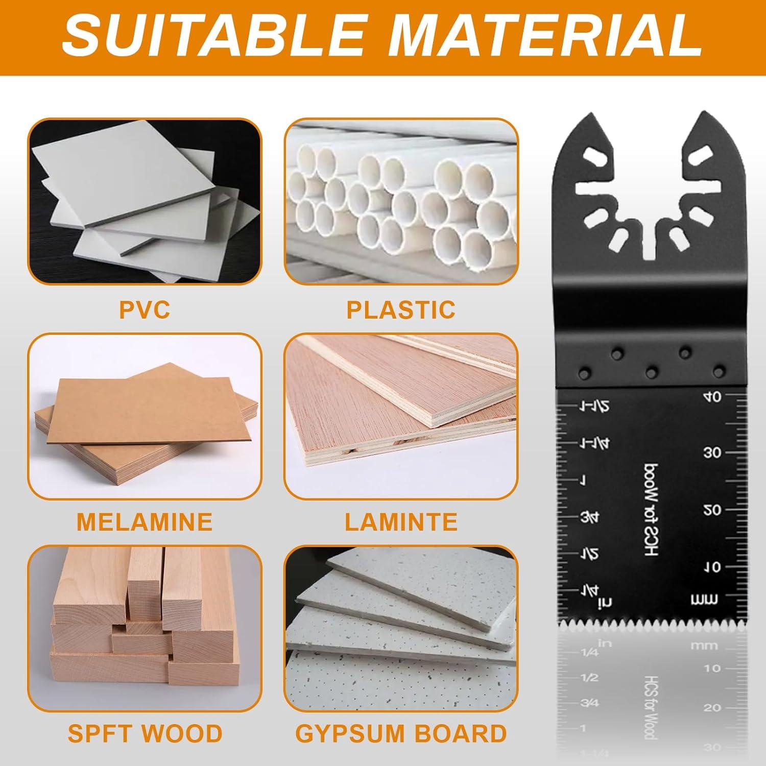 Paquete de 50 Hojas Multitool Titanio Universal - Compatibles con Dewalt, Bosch, Milwaukee