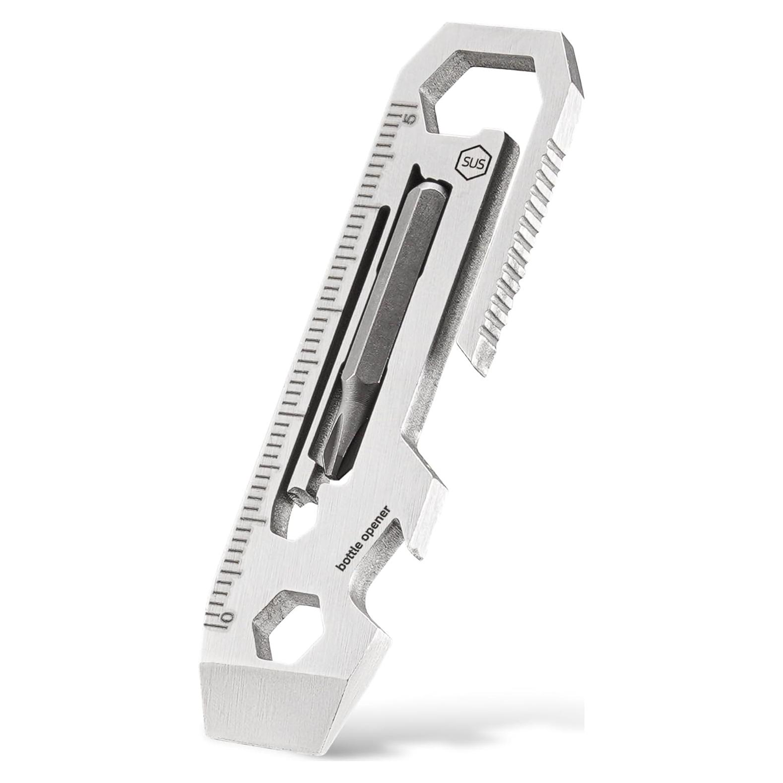 KeyUnity KR03 Multiherramienta EDC 6 en 1 Acero Inoxidable