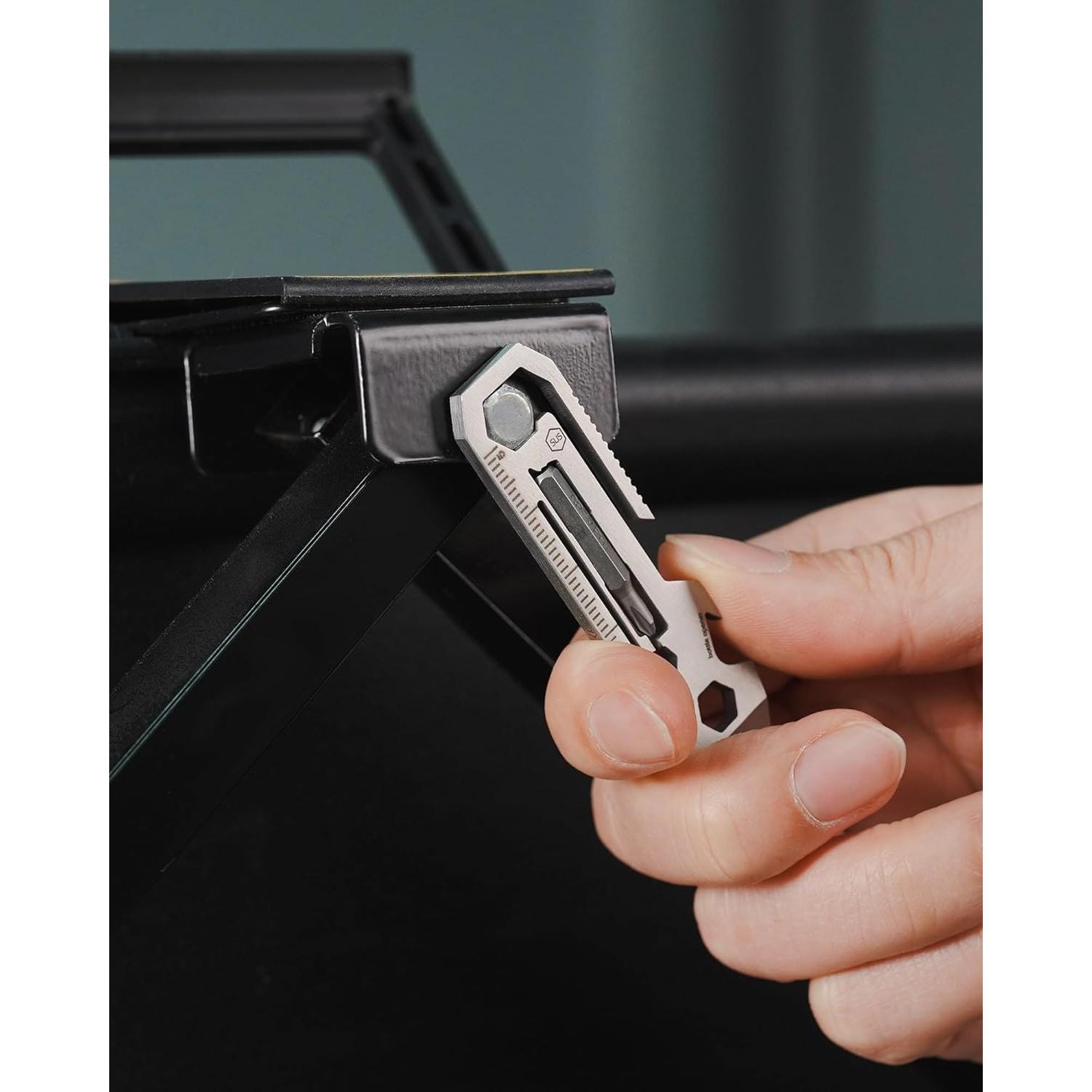 KeyUnity KR03 Multiherramienta EDC 6 en 1 Acero Inoxidable