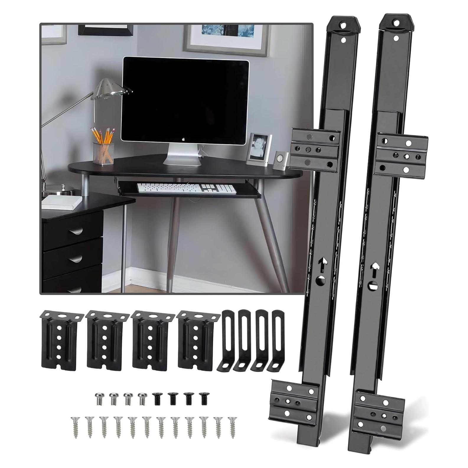 Deslizadores de teclado TRIPLE DEER 35.56 cm con soporte ajustable