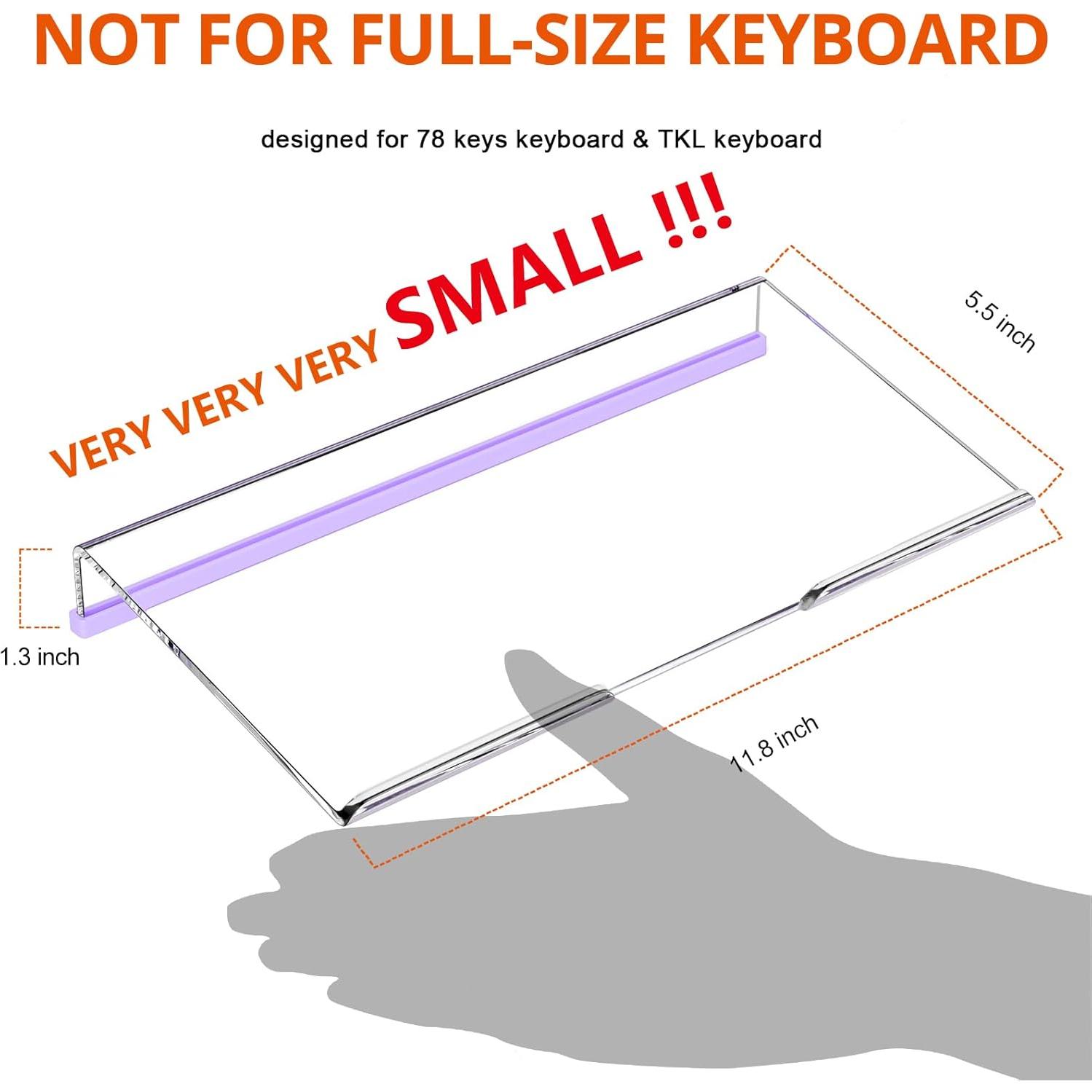 Soporte de Teclado Acrílico Compacto Richboom 30 cm Ergonómico