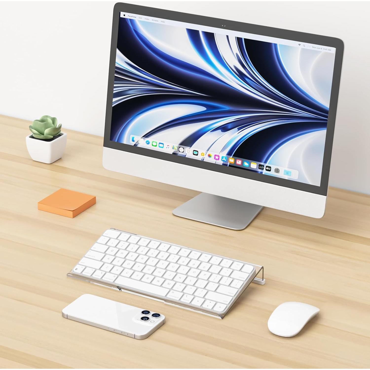 Soporte de Teclado Acrílico Compacto Richboom 30 cm Ergonómico