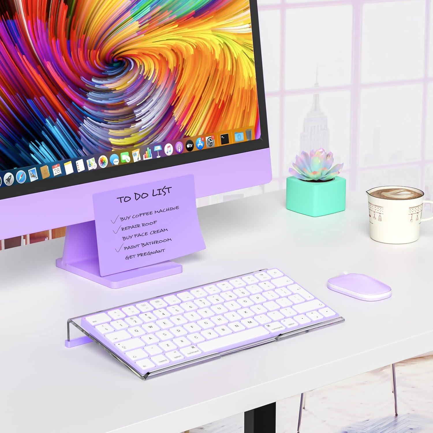 Soporte de Teclado Acrílico Compacto Richboom 30 cm Ergonómico