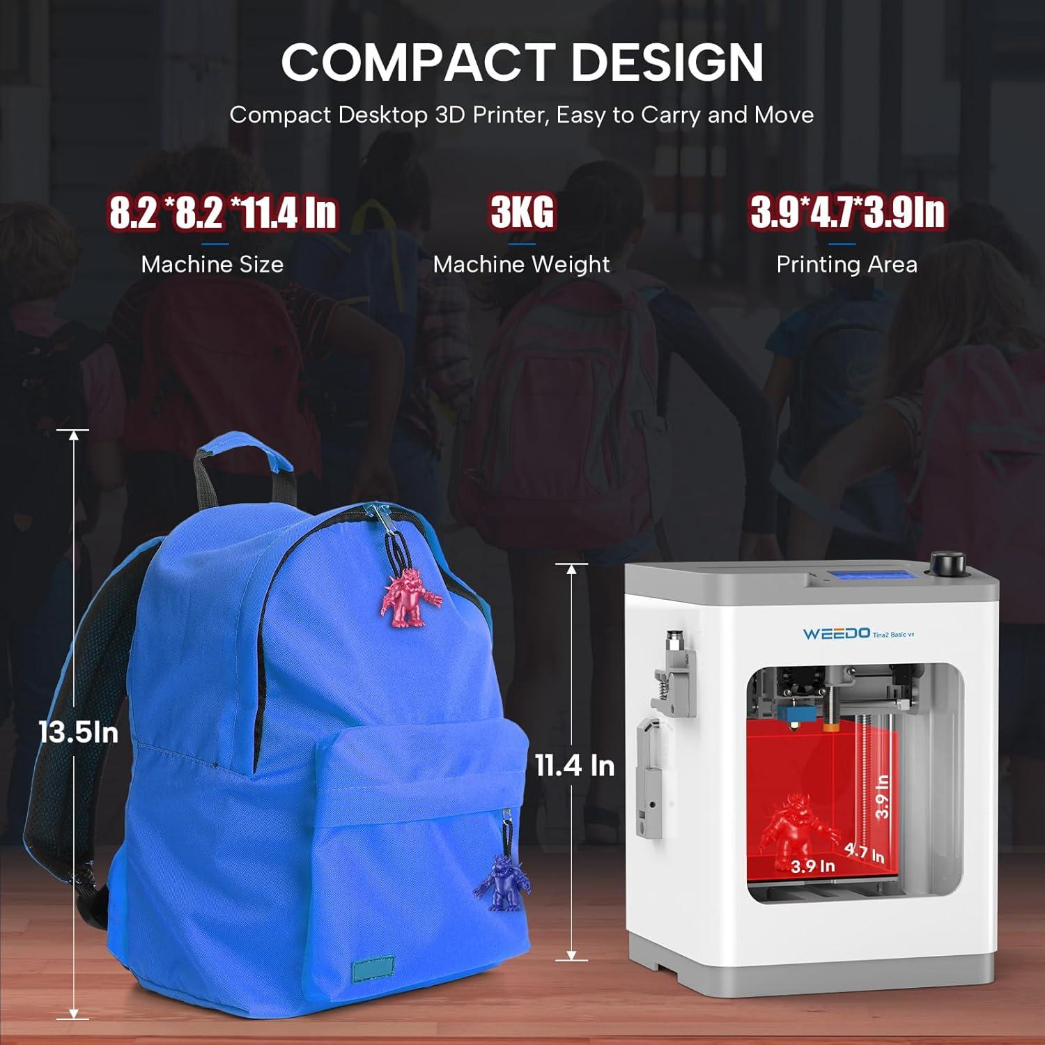 Impresora 3D WEEDO Tina2 V9 Compacta y Fácil de Usar