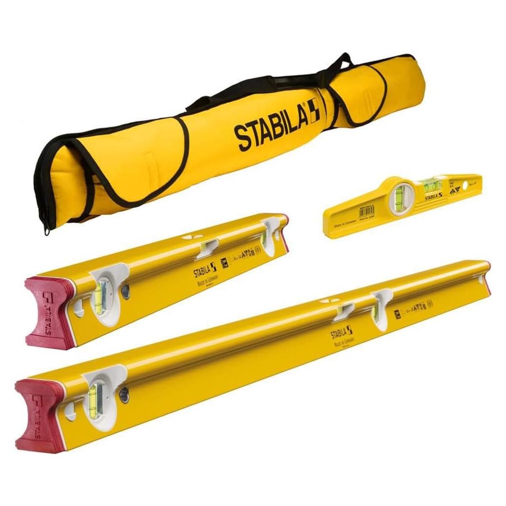 Conjunto de Niveles de Burbuja Stabila 3 Piezas con Estuche