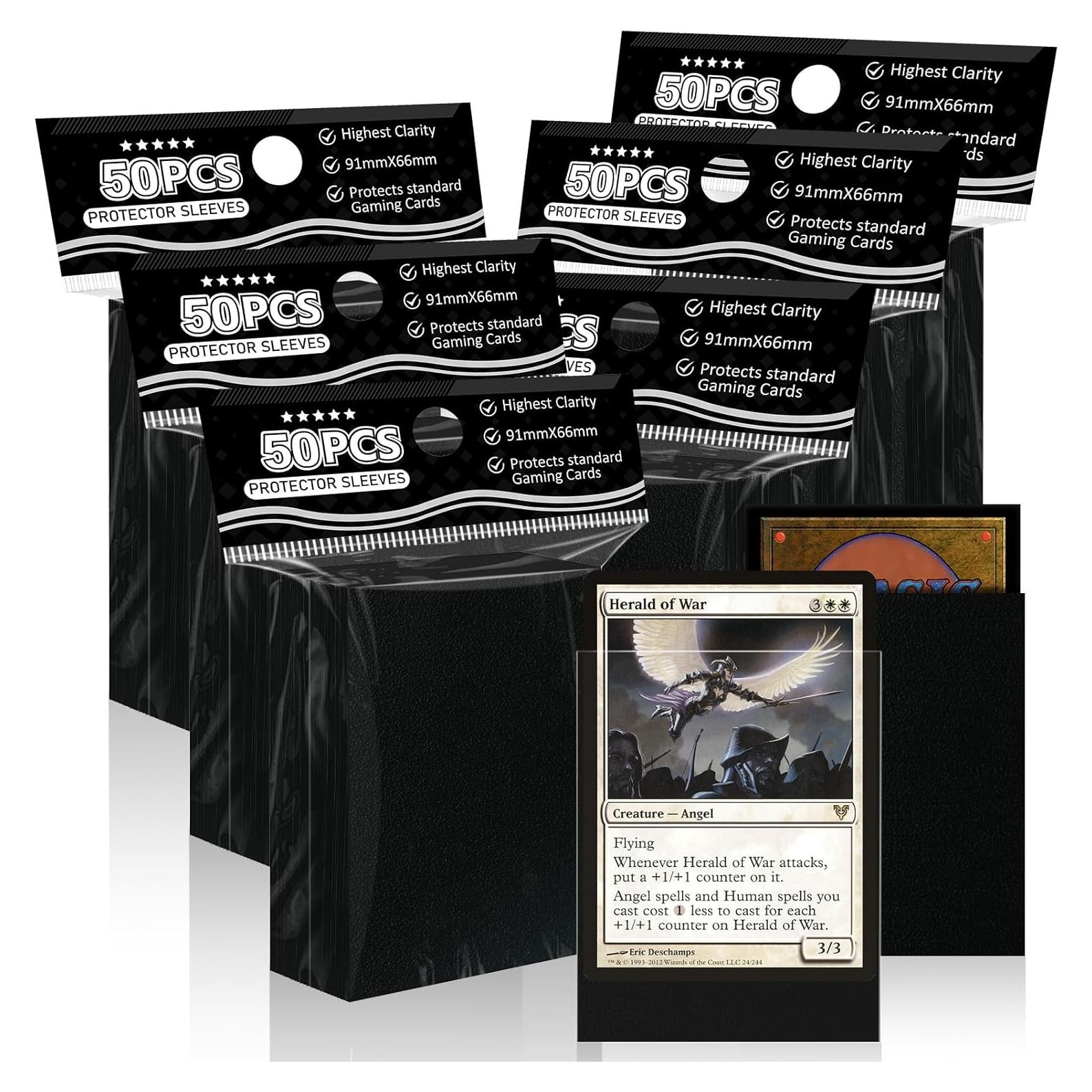 Mangas Negras para Cartas TiopLior 300 Unidades 66x91mm