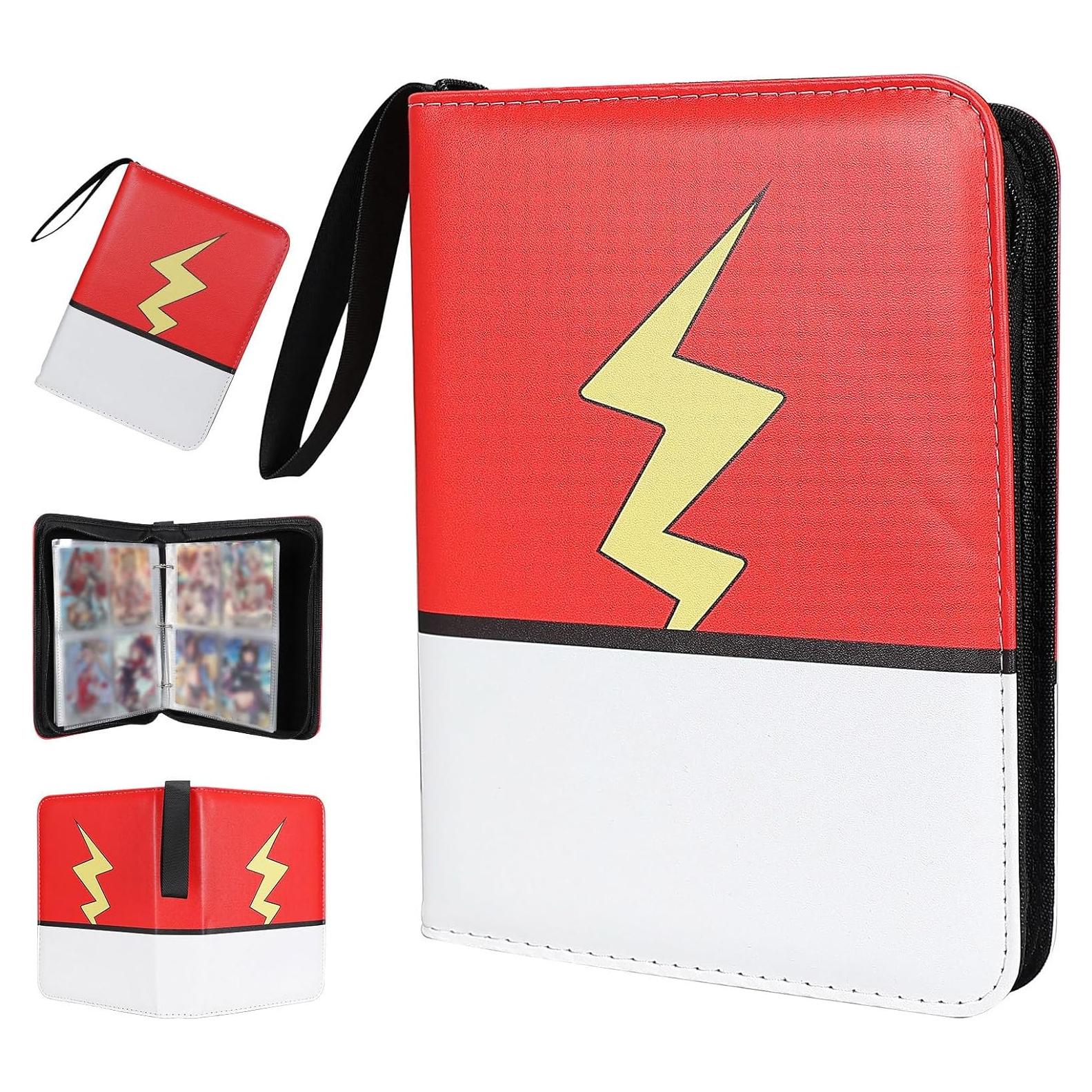 Álbum de Tarjetas Coleccionables FootJKYX 400 Bolsillos PU Rojo Blanco