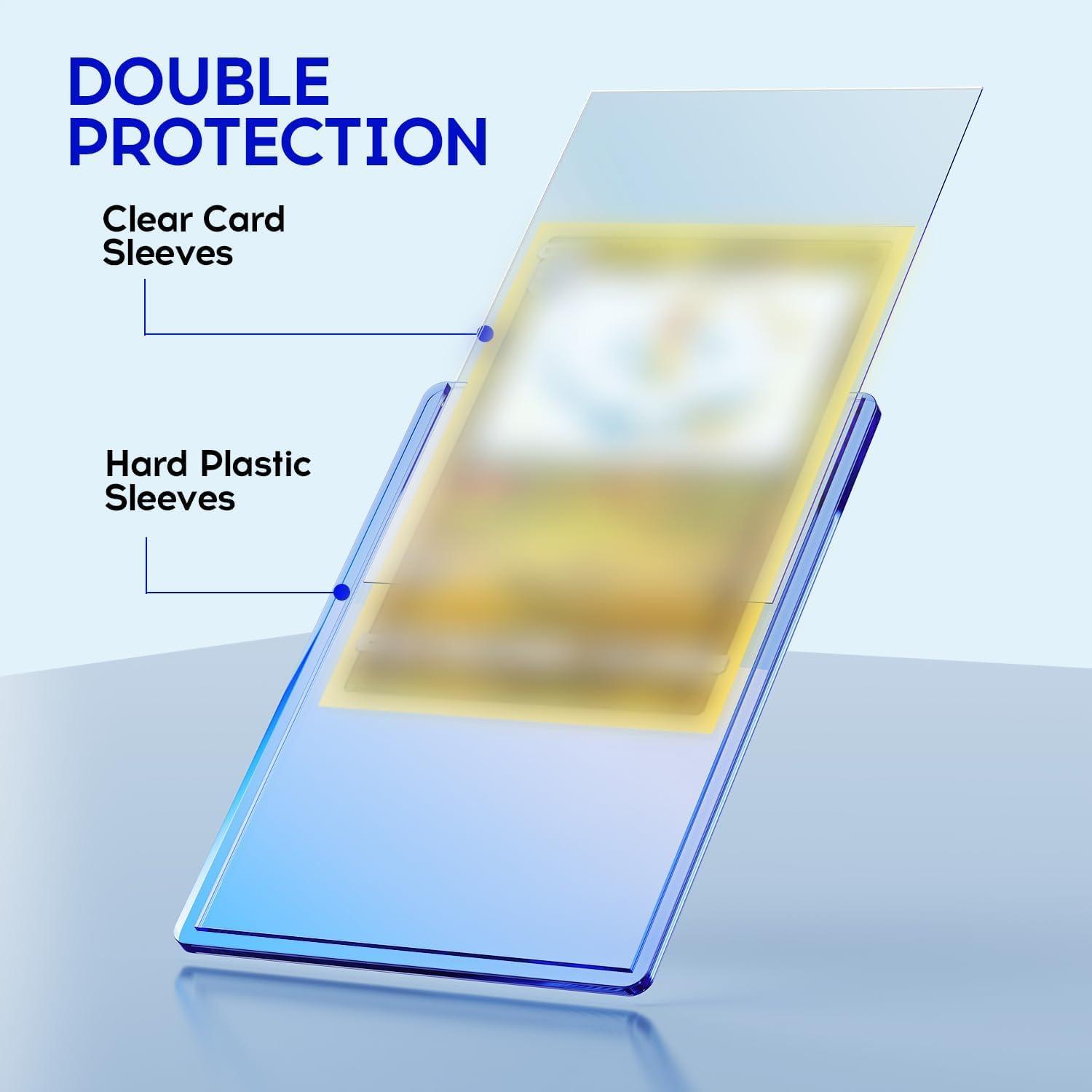 Paquete de 200 fundas para tarjetas MILTNK - 100 Toploaders + 100 fundas