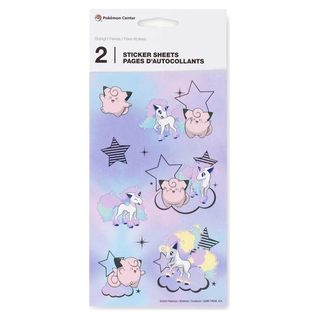 Calcomanías de Hadas Brillantes Pokémon Center - Clefairy y Galarian Ponyta