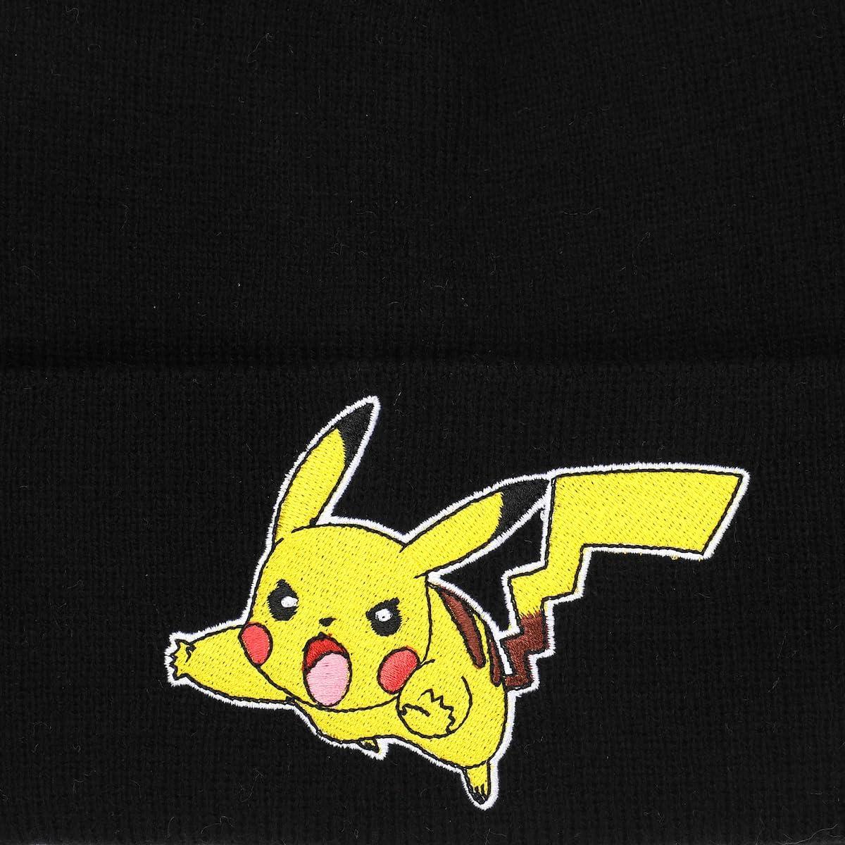 Gorro de Puño Negro Bioworld Pokemon Pikachu para Mujeres