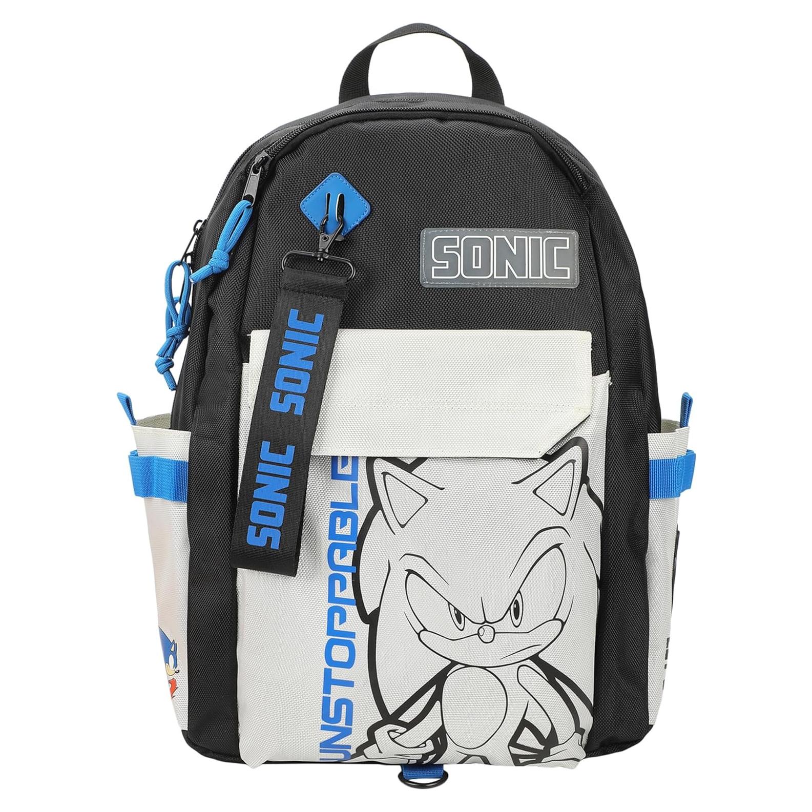 Mochila Sonic the Hedgehog Bioworld 48 cm con funda para laptop