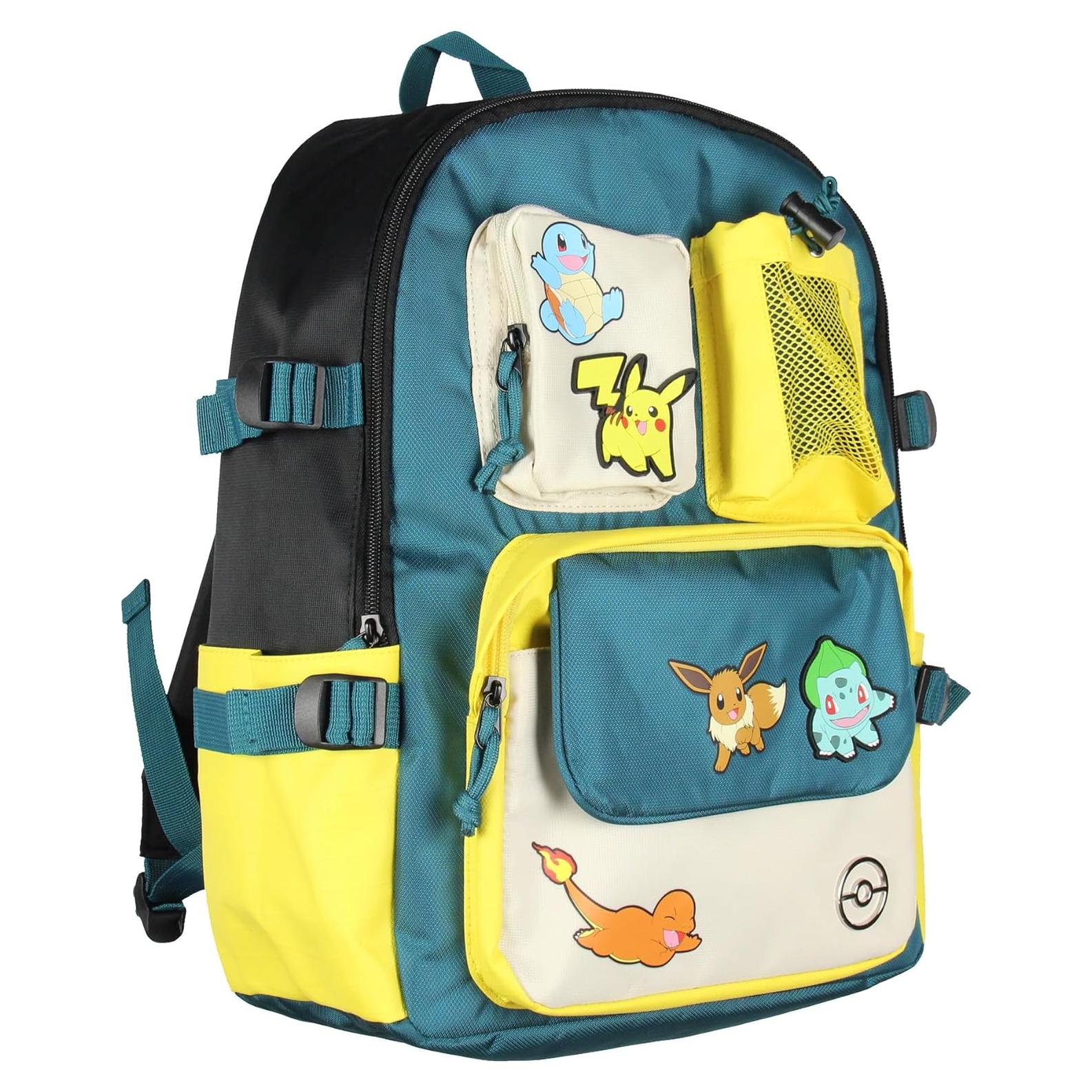 Mochila Pokémon Bioworld 41 cm Pikachu Eevee Charmander