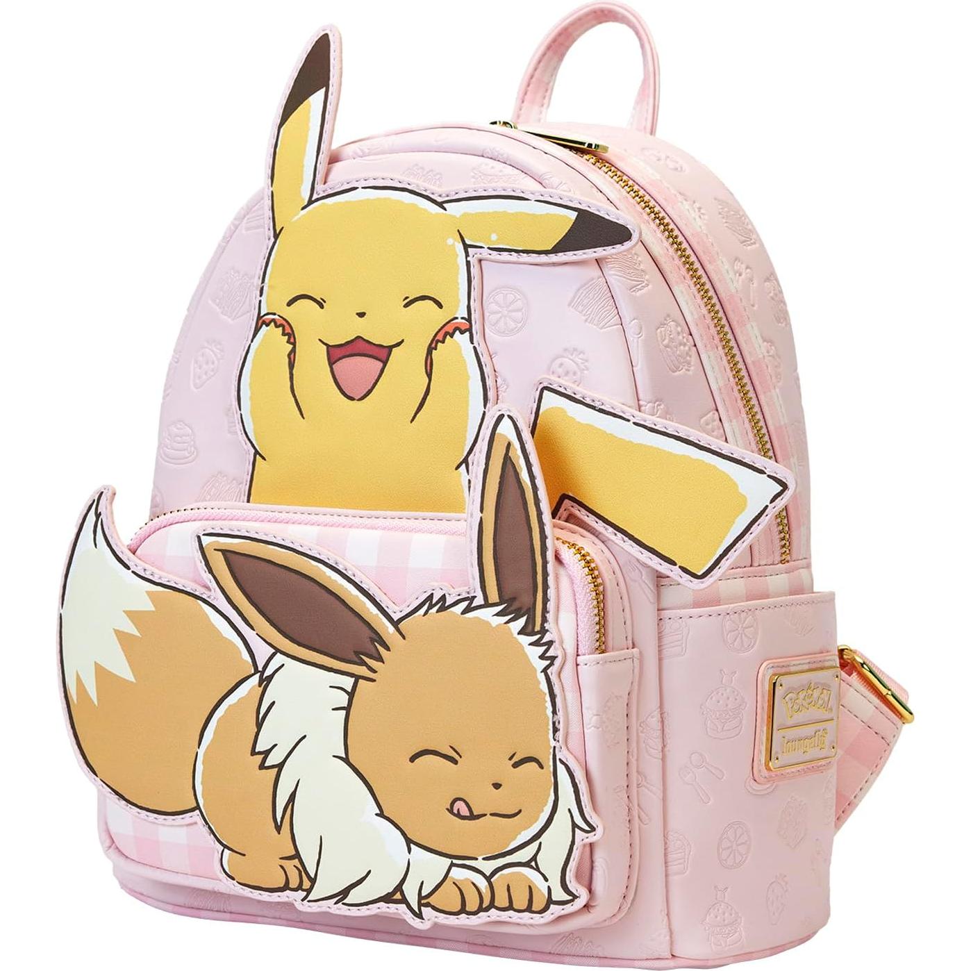 Mochila Loungefly Pikachu y Eevee 22.86x11.43x26.67cm