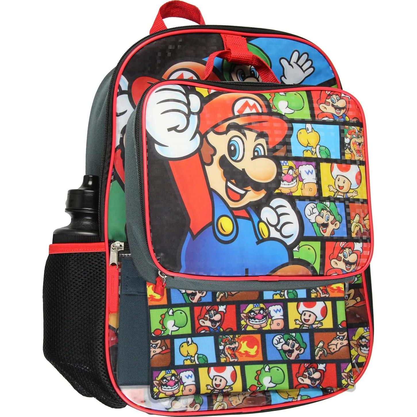 Mochila Bioworld Nintendo Super Mario 40.64 cm + Caja Almuerzo