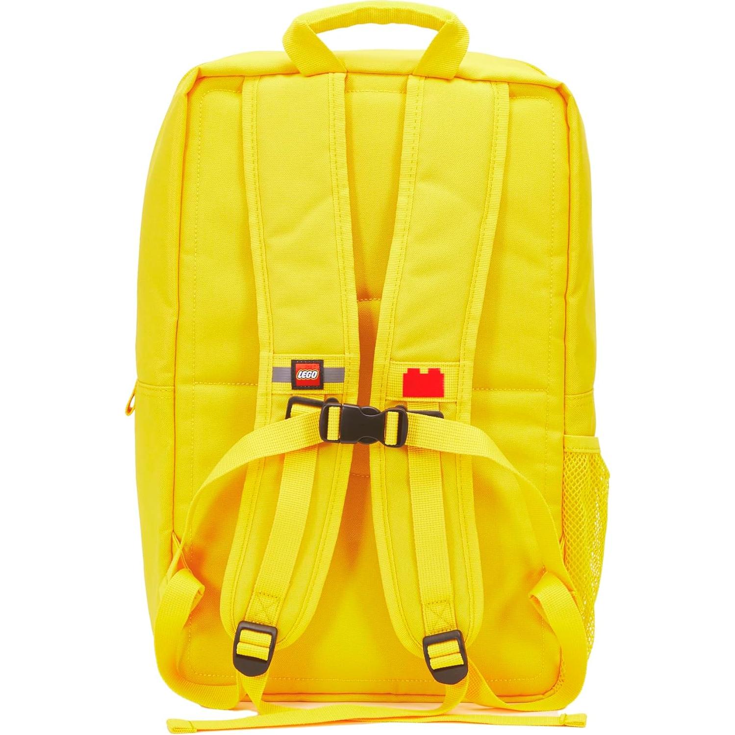 Mochila LEGO Brick Amarillo 40cm con 2 Bolsillos y Cremalleras