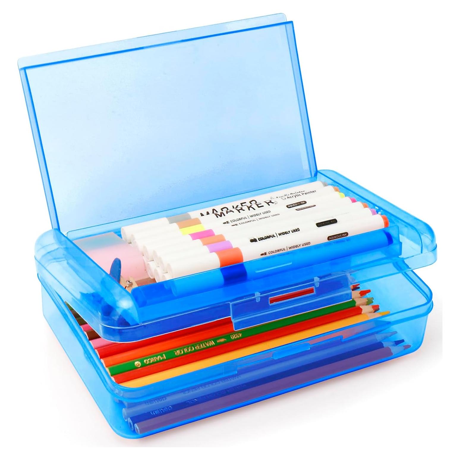 Caja de Lápices Doble Capa Nuozme Azul 20.8x11.7cm