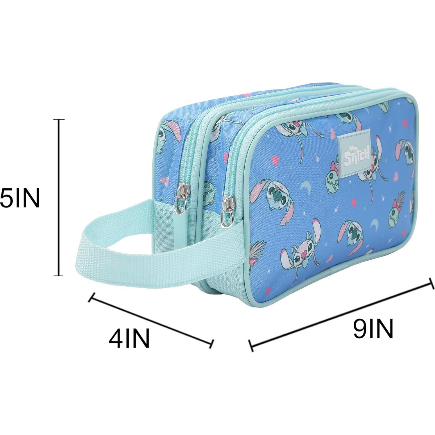 Estuche de Utilidades Doble Compartimento Disney Stitch 22.86x12.7cm