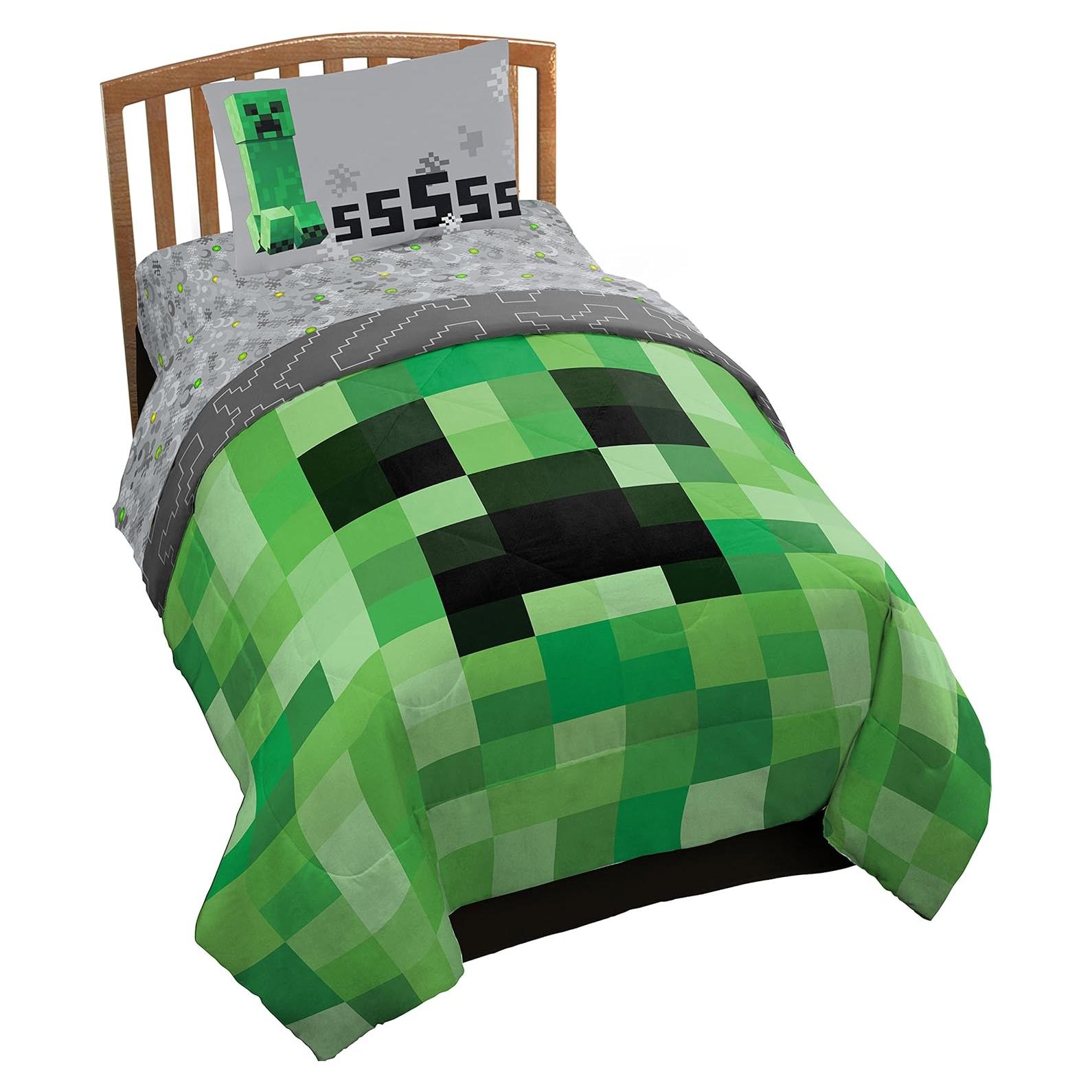 Juego de Ropa de Cama Individual Jay Franco Minecraft Creeper 4 Piezas
