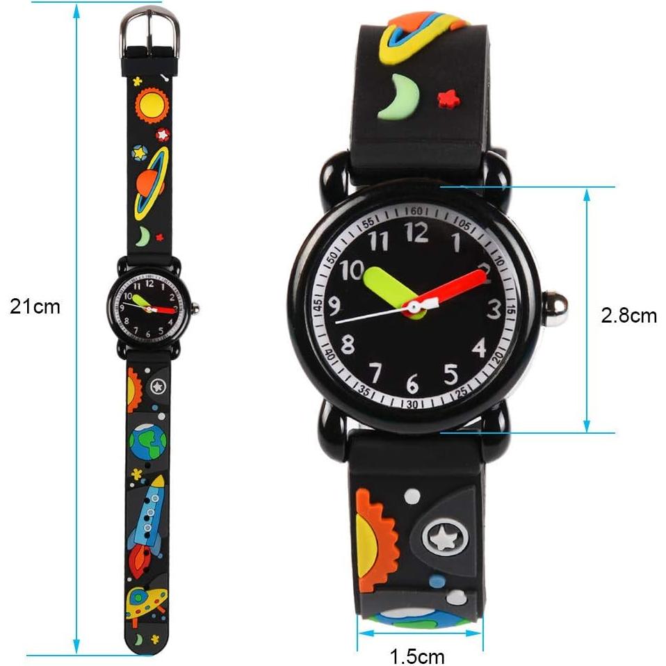 Reloj Analógico Venhoo 3D para Niños - Impermeable y Seguro