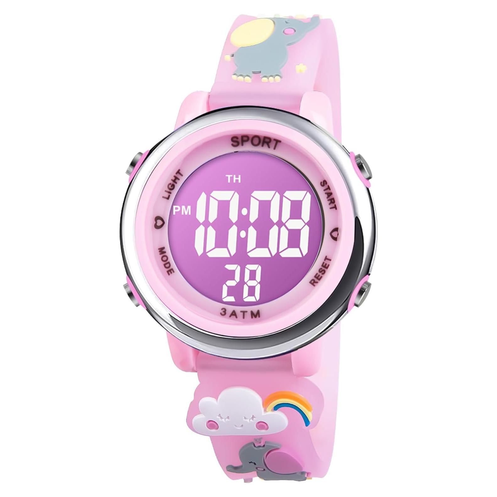 Reloj Digital Unicornio Vicloon para Niñas 6-12 Años LED 7 Colores
