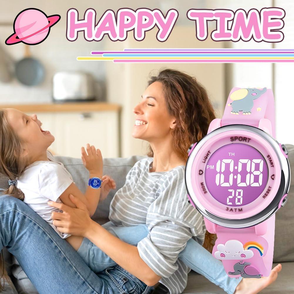 Reloj Digital Unicornio Vicloon para Niñas 6-12 Años LED 7 Colores