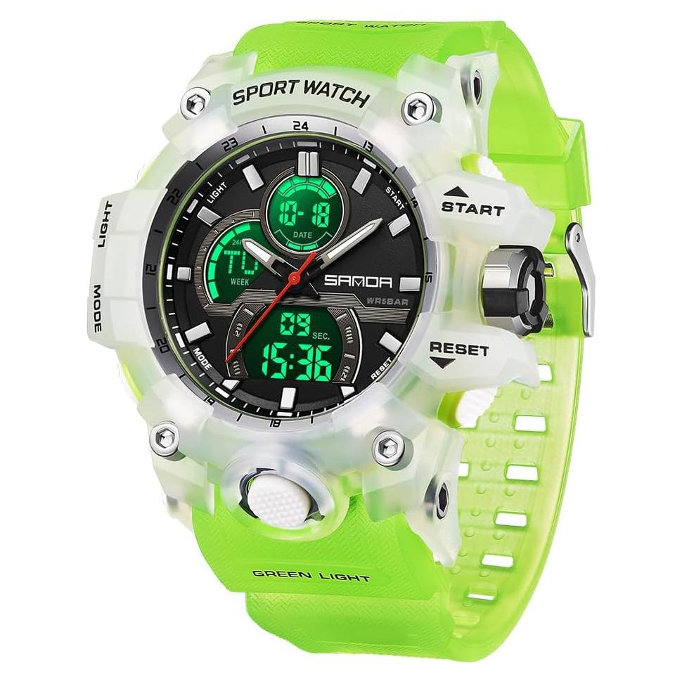 Reloj Deportivo Multifuncional Hombre FANMIS Cuarzo Solar Negro