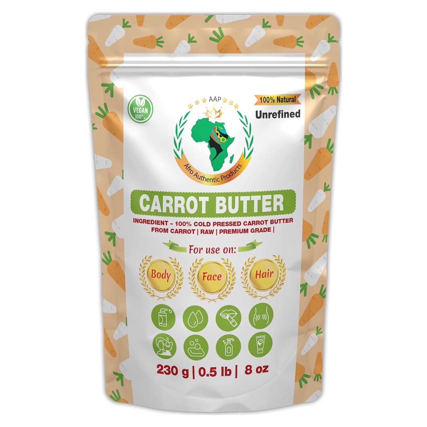 Mantequilla de Zanahoria Cruda Africanada 230g Orgánica Pura