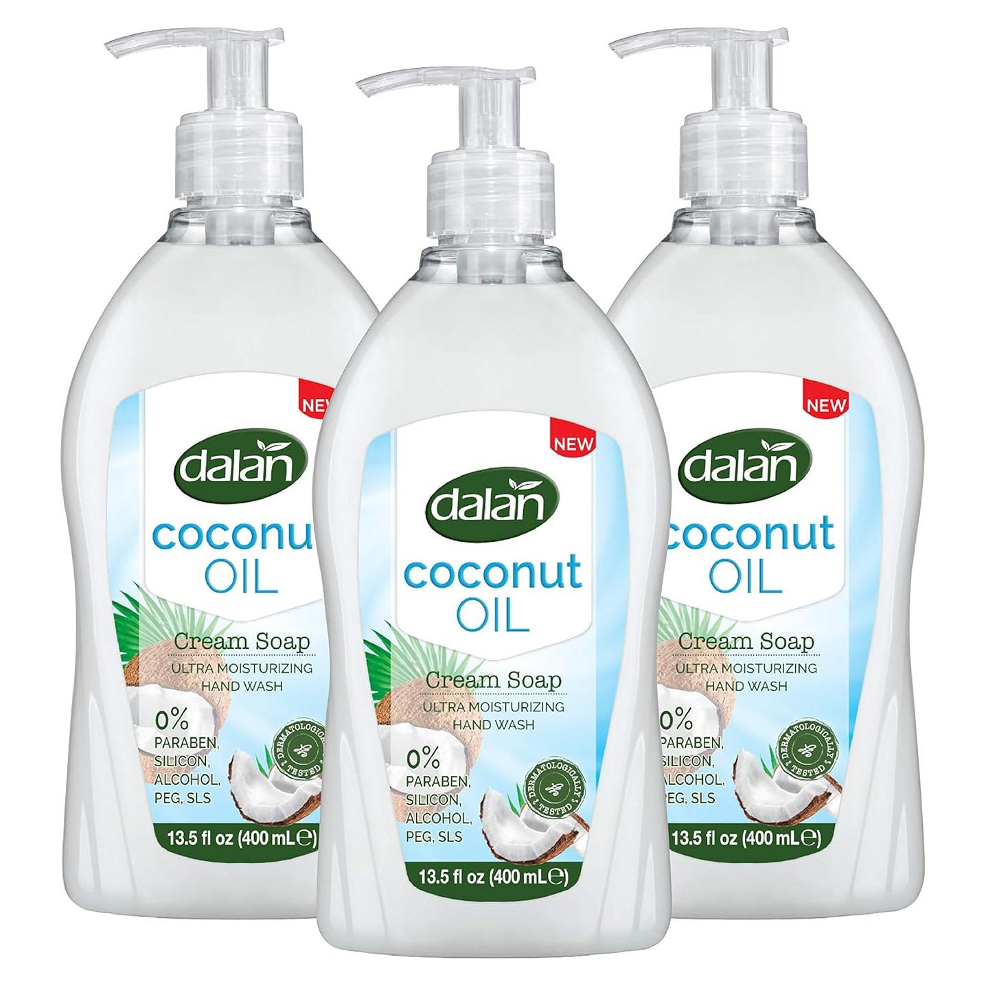 Crema Jabón Líquido Dalan 400 mL x 3 Aceite de Coco Hidratante