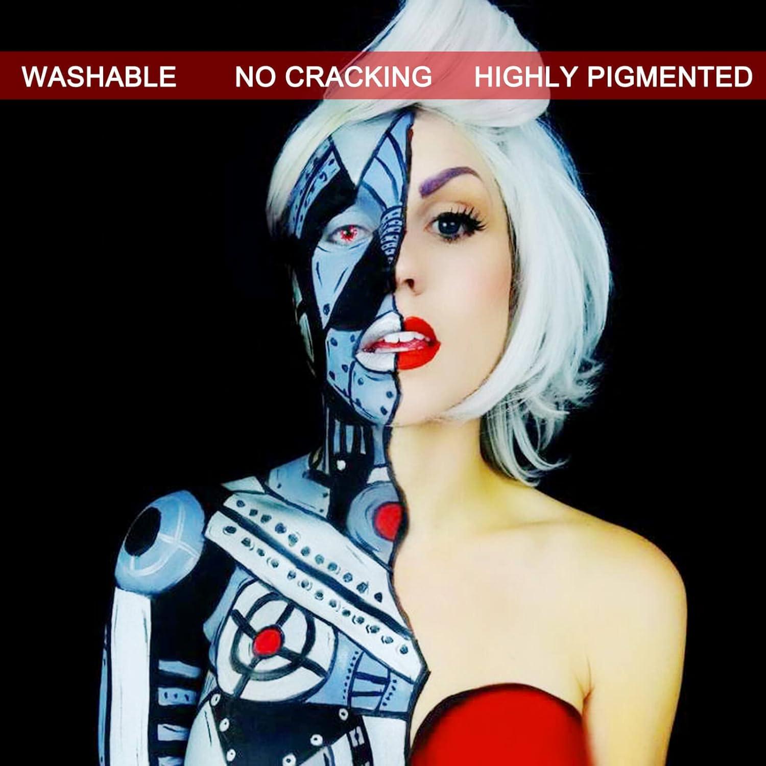 Pintura Facial Azul Claro MEICOLY 67.1g para Halloween