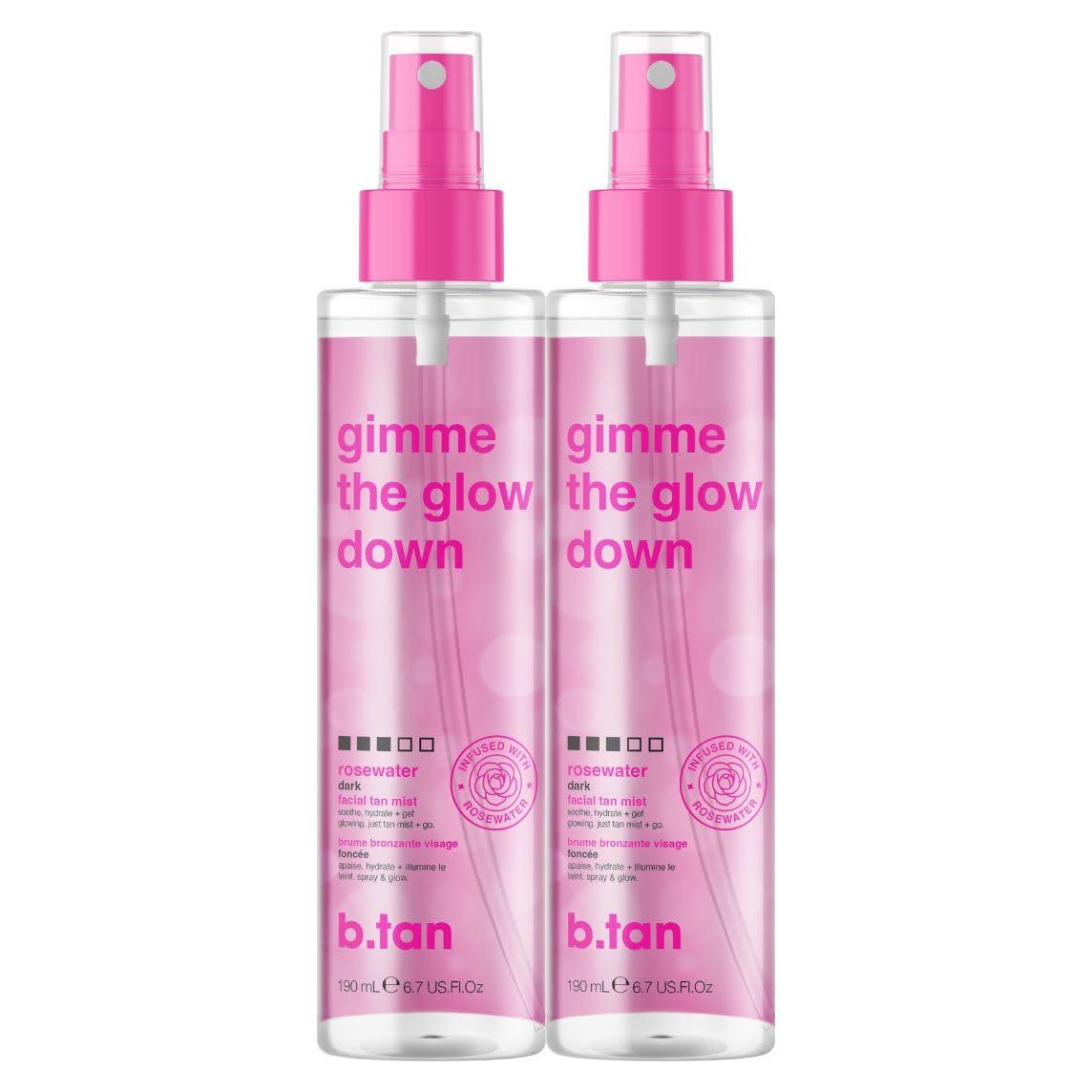 Spray Bronceador Facial B.Tan Gimme The Glow Down 198.5 ml - Paquete de 2