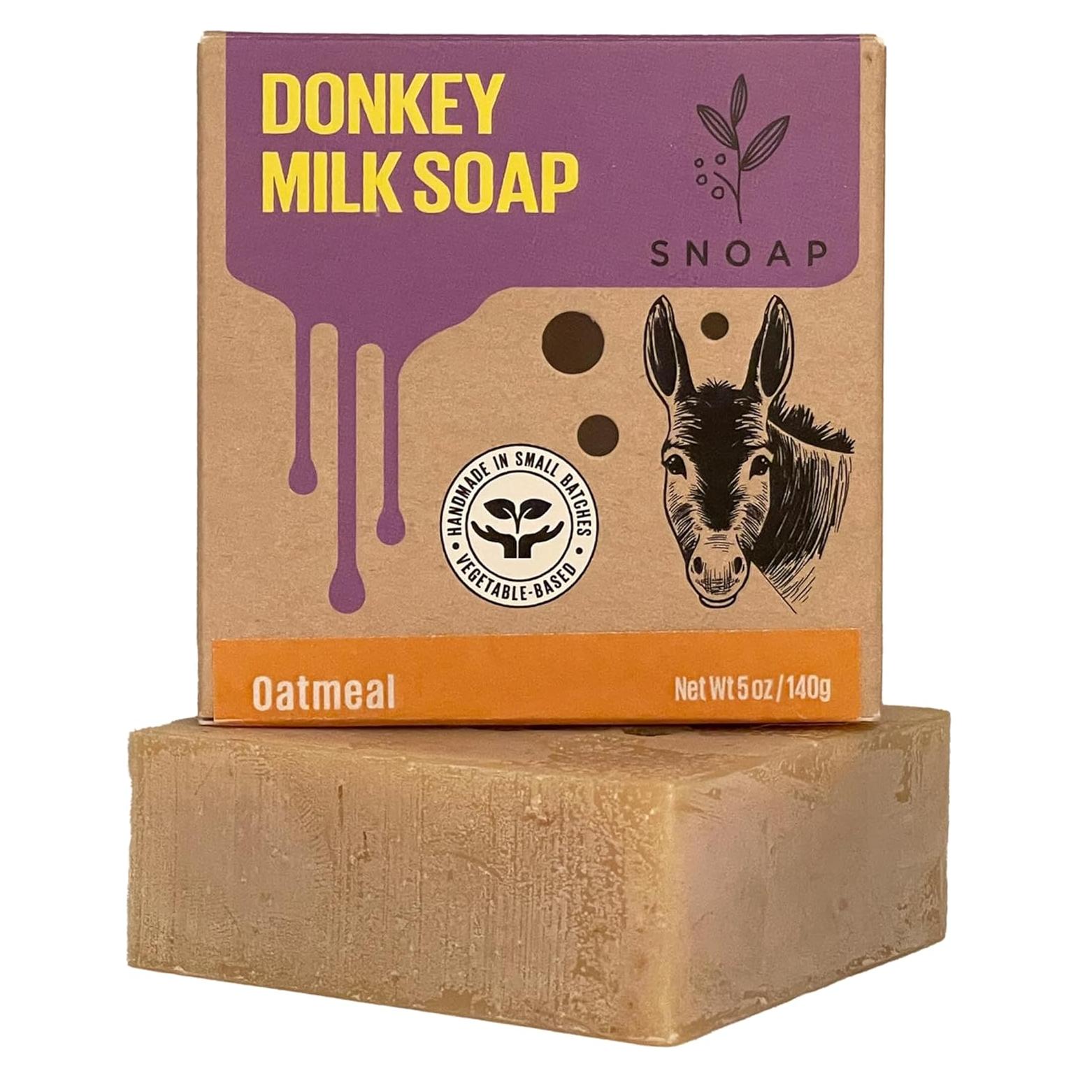 Jabón Natural de Leche de Burra SNOAP con Avena y Miel 141.75 g