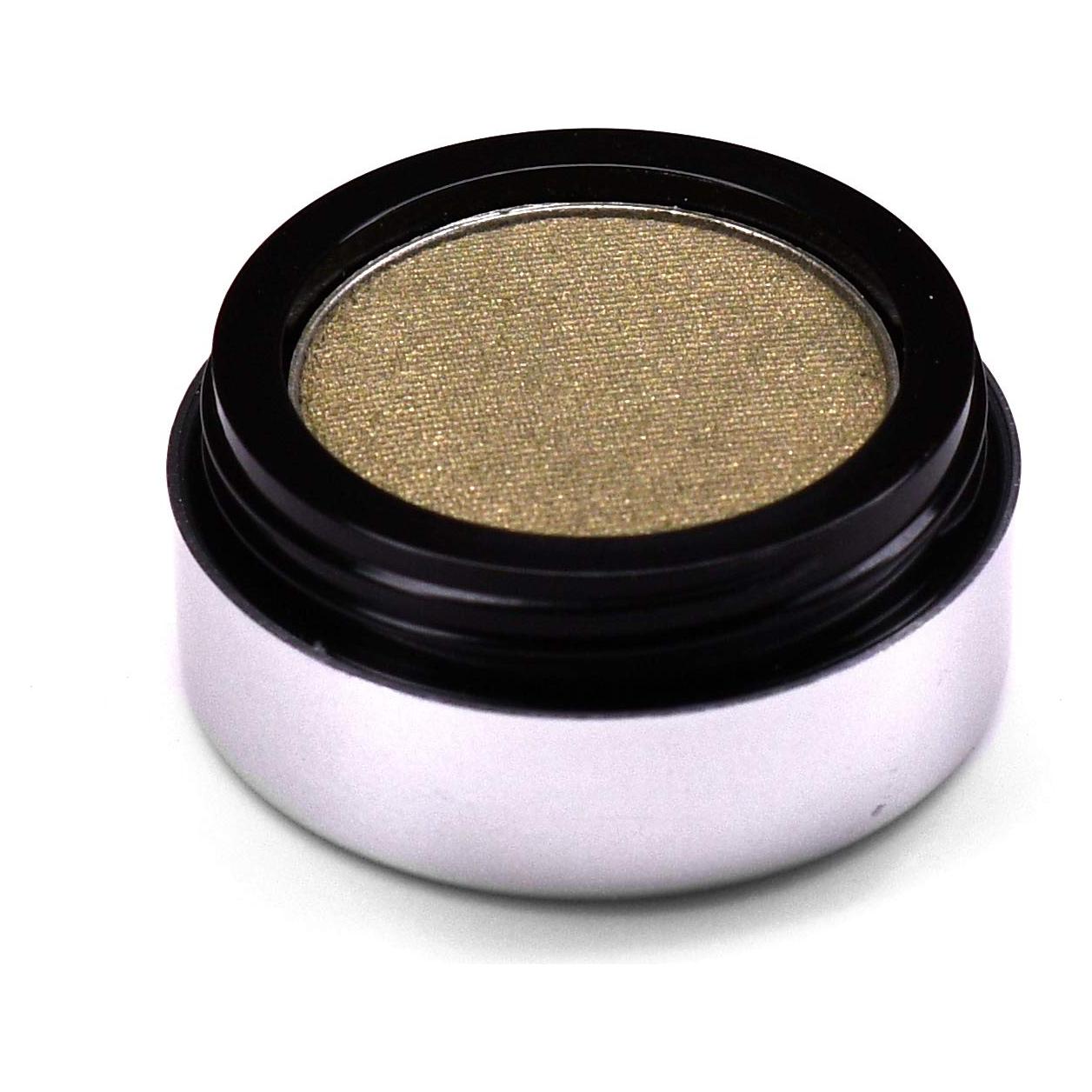 Ombre de Ojos Vegana en Polvo Prensado Verde Oliva Dorado