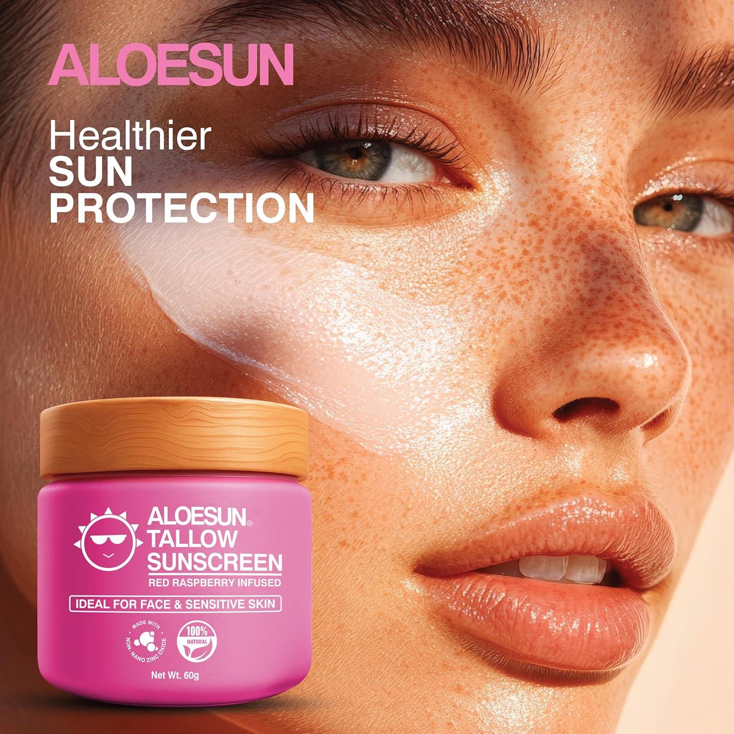 Protector Solar Orgánico ALOESUN 60g - Grasa de Res SPF Natural