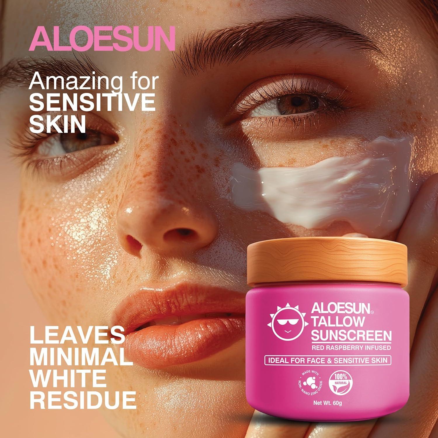 Protector Solar Orgánico ALOESUN 60g - Grasa de Res SPF Natural