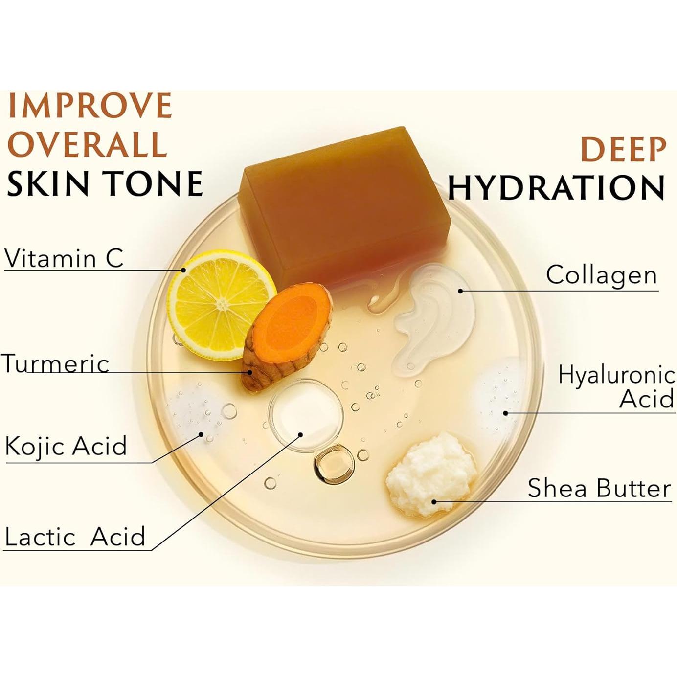 Jabón Natural de Cúrcuma y Ácido Kójico Mine - 200g