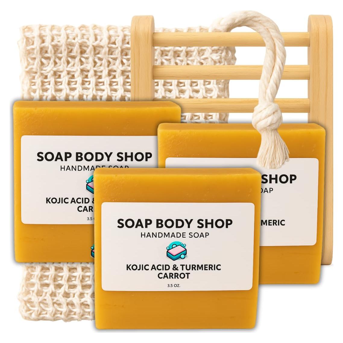 Paquete de 3 Jabones Sin Fragancia Cúrcuma Zanahoria 99g