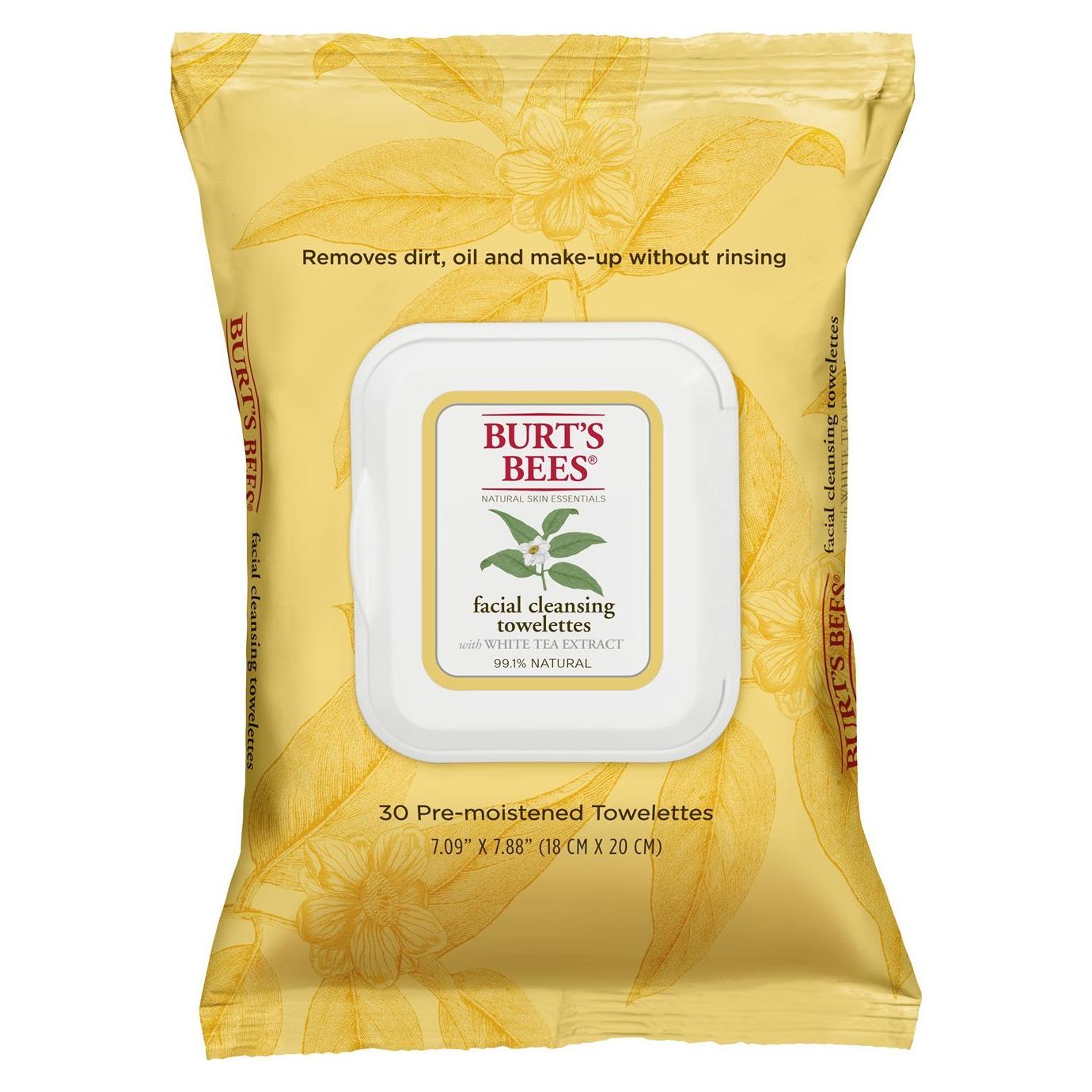 Toallitas Desmaquillantes Faciales Burt's Bees - 30 Unidades x 2