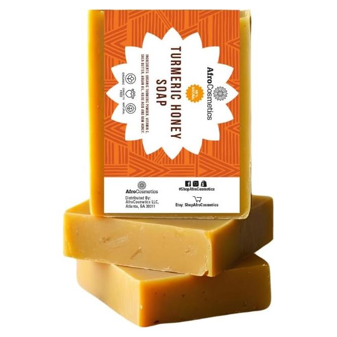 Jabón de Barra de Miel y Cúrcuma Afro Cosmetics 113 g